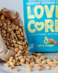 LOVE CORN Salt  Vinegar 07oz x 20 Bags  Delicious Crunchy Corn  Healthy Family Snacks  Gluten Free Kosher NONGMO  Alternative for Chips Nuts Crackers  Pretzels  Perfect for Charcuterie Boards