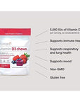 humanN Vitamin D3 Chews - High Potency Vitamin D3 5000iu (125mcg) Helps Support Healthy Mood, Immune Support, Respiratory Health & Bone Health, Mixed Berry Flavor, 30-Count