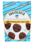 4465017UNDERCOVER CHOCOLATE CO Dark Chocolate Sea Salt Quinoa Crisps 3 OZ Pack of 12 - Whlsome - Candies & Chocolates