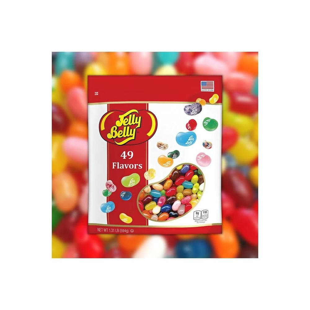 49 Assorted Jelly Bean Flavors Resealable Pouch Gluten and Fat Free Shareable Bag of Fruity Chewy Candy 131 LB - Whlsome - Candies &amp; Chocolates