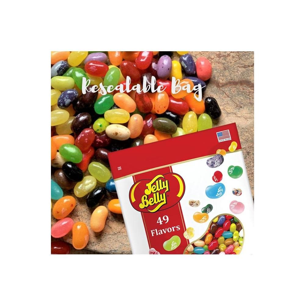 49 Assorted Jelly Bean Flavors Resealable Pouch Gluten and Fat Free Shareable Bag of Fruity Chewy Candy 131 LB - Whlsome - Candies & Chocolates