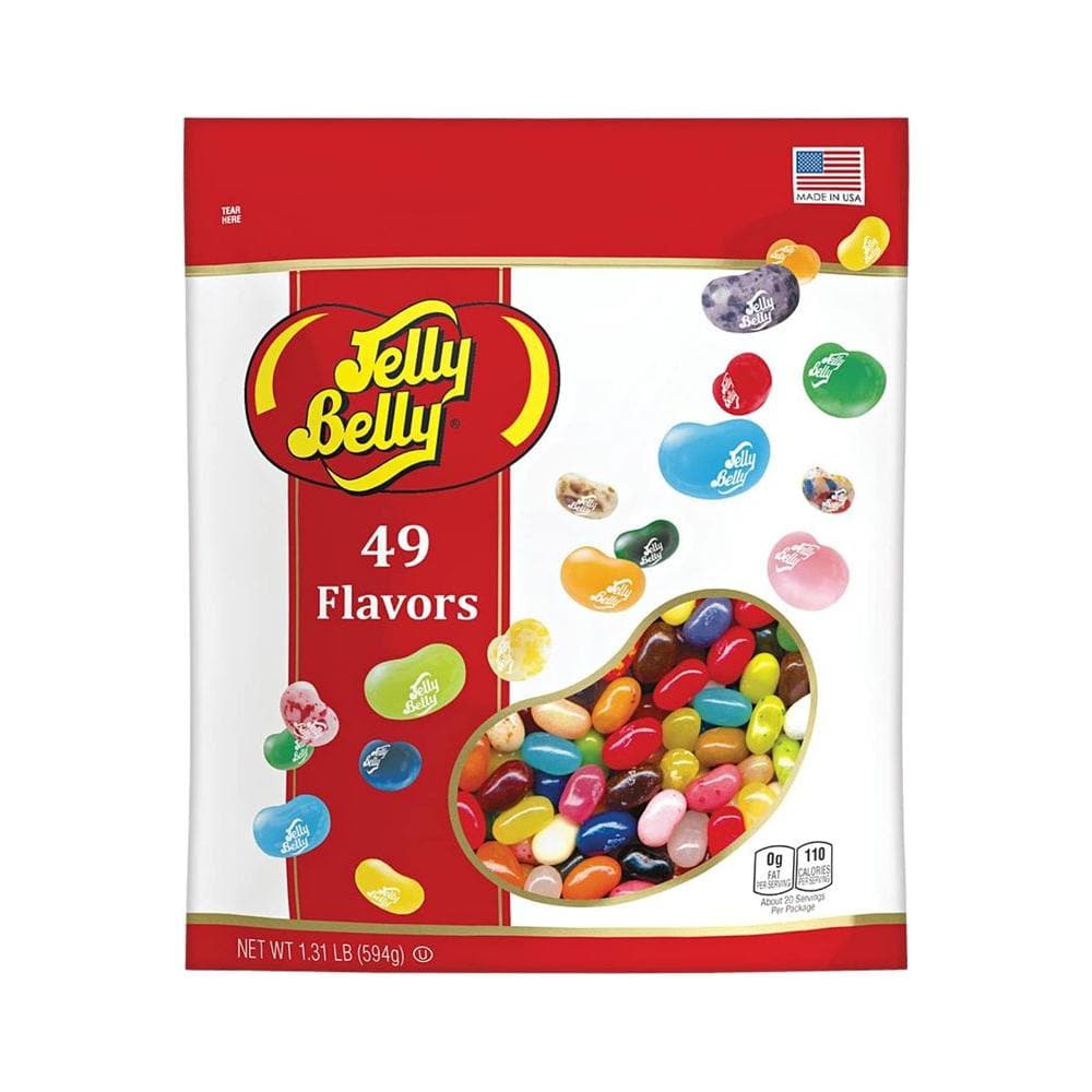 49 Assorted Jelly Bean Flavors Resealable Pouch Gluten and Fat Free Shareable Bag of Fruity Chewy Candy 131 LB - Whlsome - Candies &amp; Chocolates