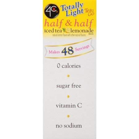 4C Half Half Iced Tea Lemonade Drink Mix SugarFree Box Containing 24Packets - Whlsome - Grocery (Other)