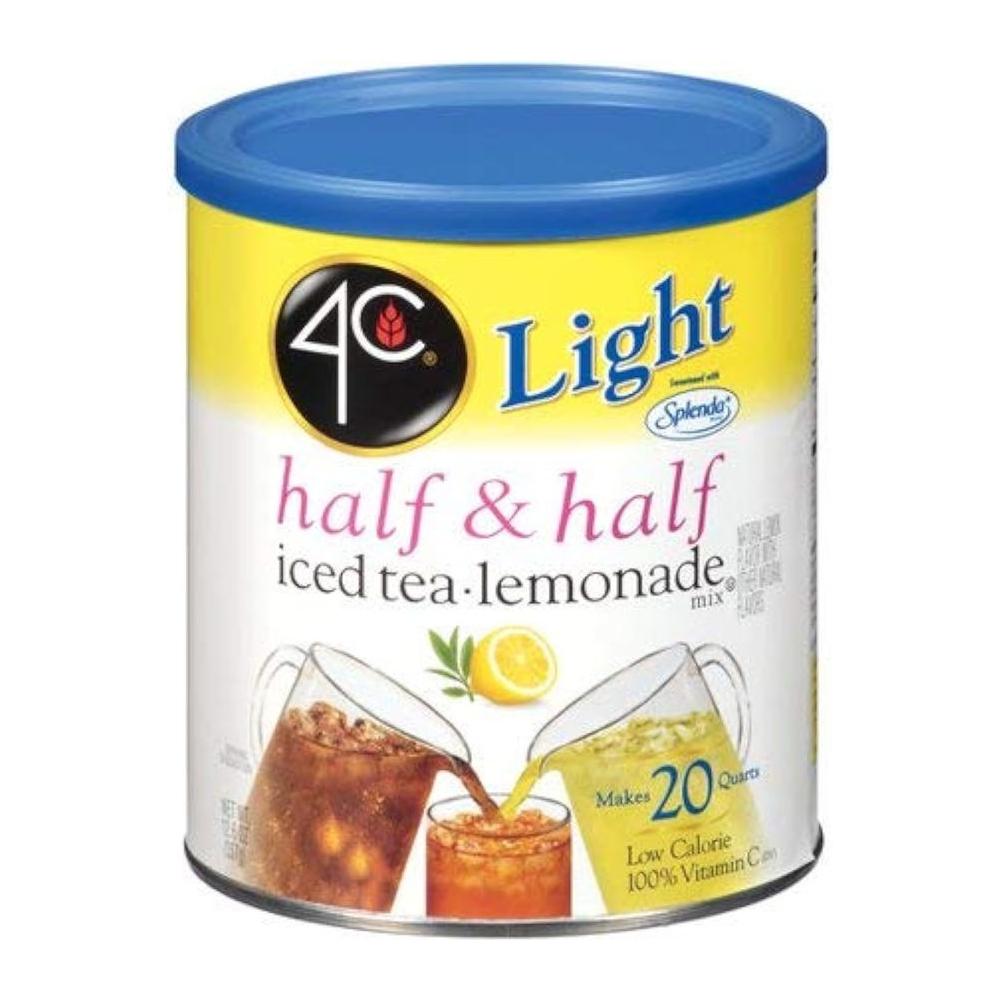 4C Light Powdered Drink Mix Cannisters Zero Sugar Half Half 22 Quarts Family Sized Cannister Low Calorie Thirst Quenching Flavors Light Half Half 139 Ounce Pack of 2 - Whlsome - Grocery (Other)