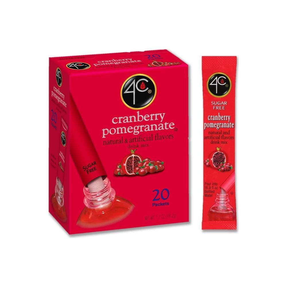 4C Powder Drink Mix Packets, Cranberry Pomegranate 1 Pack - 20 Count - Whlsome - Drinks & Beverages