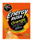 4C Powder Energy Rush Stix Energy Rush Orange 350 Count Bulk Buy Singles Stix On the Go Refreshing Water Flavorings Value Pack - Whlsome - Unsorted