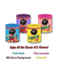 4C Powdered Drink Mix Canister Fruit Punch 6 Pack 9 Quarts Family Sized Bin Thirst Quenching Flavors - Whlsome - Drinks & Beverages