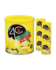 4C Powdered Drink Mix Canister Lemonade 6 Pack 9 Quarts Family Sized Bin Thirst Quenching Flavors - Whlsome - Drinks & Beverages