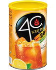 4C Powdered Drink Mix Cannisters Lemon Tea 28 Quarts Family Sized Cannister Thirst Quenching Refreshing Flavors Lemon Iced Tea 661 Ounce Pack of 2 - Whlsome - Iced Tea