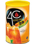 4C Powdered Drink Mix Cannisters Lemon Tea 28 Quarts Family Sized Cannister Thirst Quenching Refreshing Flavors Lemon Iced Tea 661 Ounce Pack of 2 - Whlsome - Iced Tea