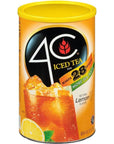 4C Powdered Drink Mix Cannisters Lemon Tea 28 Quarts Family Sized Cannister Thirst Quenching Refreshing Flavors Lemon Iced Tea 661 Ounce Pack of 2 - Whlsome - Iced Tea