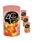 4C Powdered Drink Mix Cannisters Peach Tea 3 Pack 28 Quarts Family Sized Cannister Thirst Quenching Refreshing Flavors - Whlsome - Drinks & Beverages