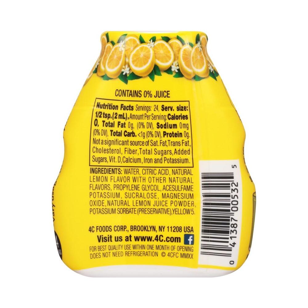 4C Sugar Free Liquid Water Enhancer Premium Natural Flavors 0 Calorie Drops Lemonade 3 Pack - Whlsome - Drinks & Beverages