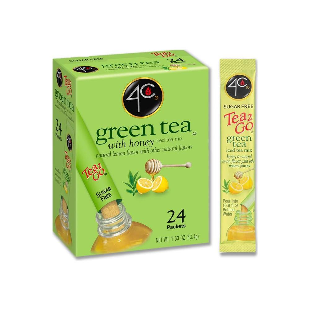 4C Totally Light Tea 2 Go Green Tea Ice Tea Mix Sugar Free 20Count Boxes Pack of 3 - Whlsome - TEA