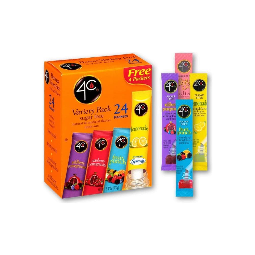 4C Totally Light To Go Bonus Variety Pack 4 Flavors 24Count Boxes Pack of 3 - Whlsome - Drinks &amp; Beverages