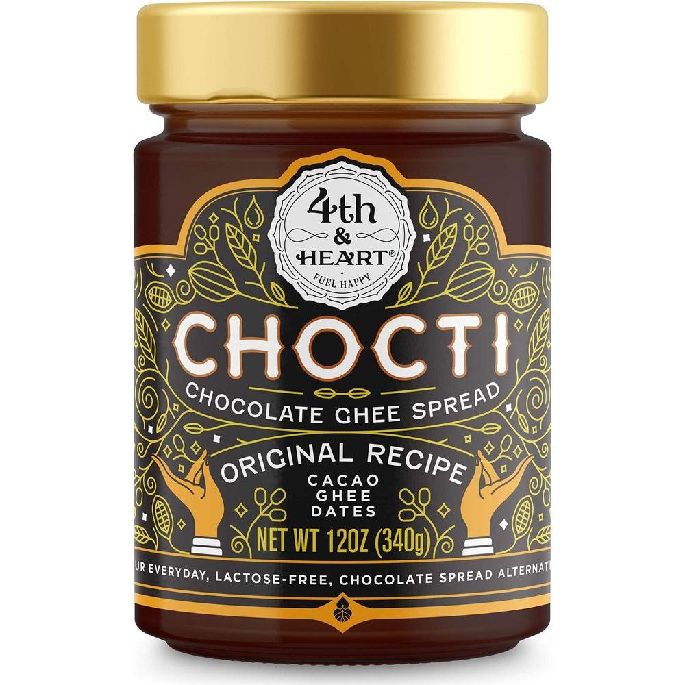 4th &amp; Heart Chocti Chocolate Ghee Spread, 12 Ounce, Grass - Fed Ghee, Classic Cacao, Lactose and Nut Free, Gluten Free, Certified Paleo - Whlsome - Ghee