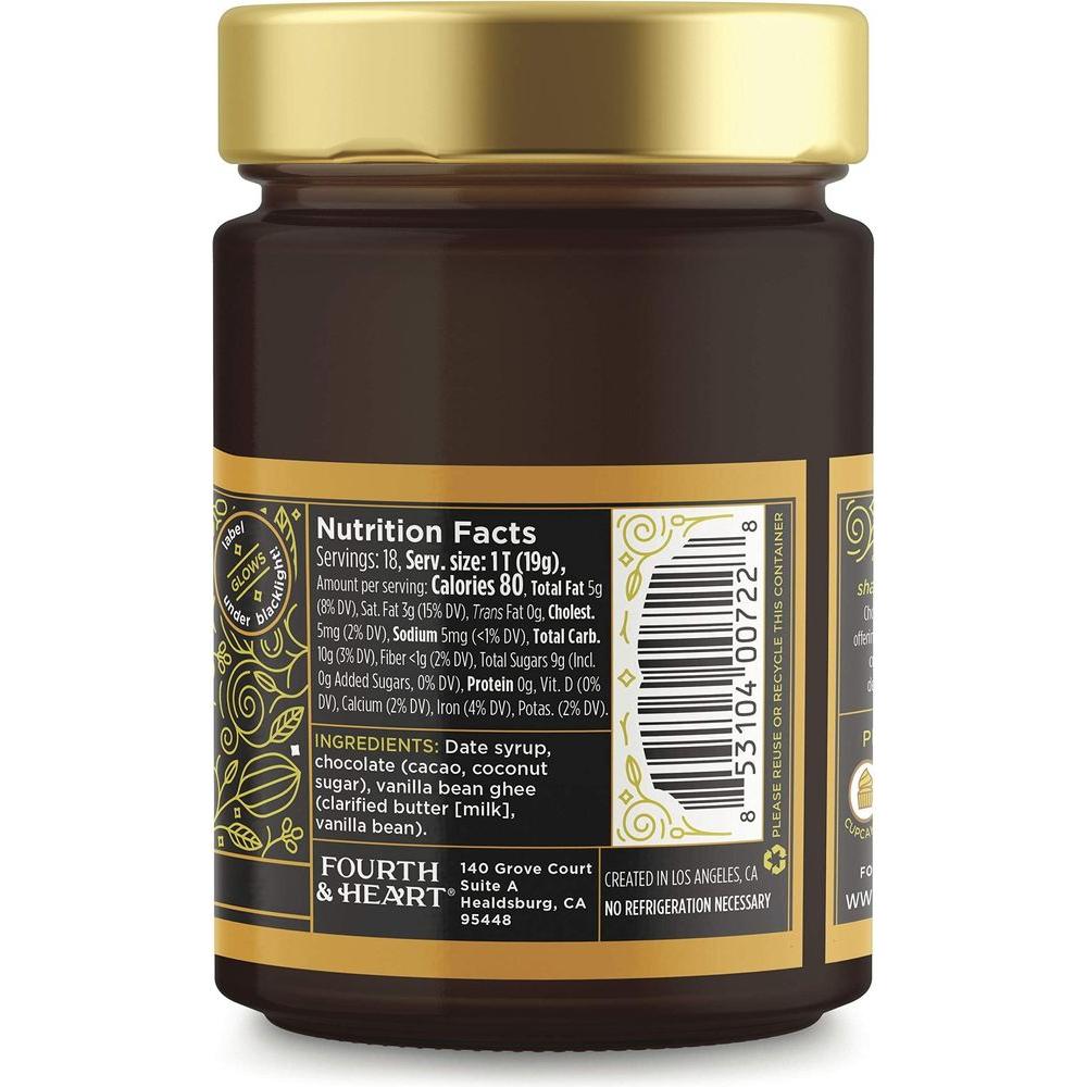 4th & Heart Chocti Chocolate Ghee Spread, 12 Ounce, Grass - Fed Ghee, Classic Cacao, Lactose and Nut Free, Gluten Free, Certified Paleo - Whlsome - Ghee