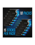 5 Gum Peppermint Cobalt Sugarfree Gum, 15 Piece (10 Pack) - Whlsome - Chewing & Bubble Gum