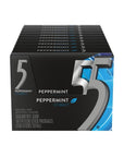 5 Gum Peppermint Cobalt Sugarfree Gum, 15 Piece (10 Pack) - Whlsome - Chewing & Bubble Gum