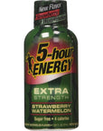 5 Hour Energy Drink Shot Extra Strength Strawberry Watermelon 6 Count - Whlsome - Grocery (Other)