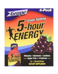 5 Hour Energy Drink shot grape 6Count 193 Oz - Whlsome - Sports Nutrition