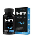 5 - HTP 200mg | 120 Vegan Capsules | 5 HTP Supplement to Support Stress Relief, Brain Health, Enhanced Mood, Sleep & Serotonin | Pure 5HTP 100mg Pills Plus Co - Factors Vitamin B6 & Vitamin C - Whlsome - Vitamins & Supplements