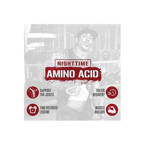 5% Nutrition Rich Piana Drink Sleep Grow | Nighttime Muscle Builder, BCAA Post Workout Recovery Drink Powder | Aminos, EAAs, Glutamine, GABA, Mucuna Pruriens, Joint Support | 15.66 Ounce (Lemon Lime) - Whlsome - Sports Nutrition