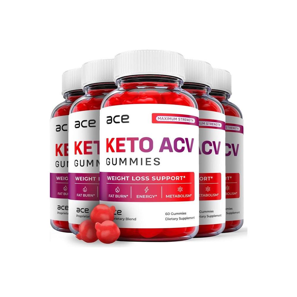 (5 Pack) Ace Keto ACV Gummies - Ace Keto ACV Gummies Advanced Weight Shark Loss Tank - Whlsome - Detox &amp; Cleanse