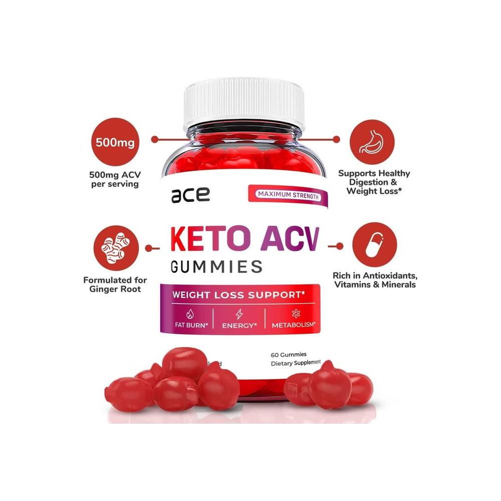 (5 Pack) Ace Keto ACV Gummies - Ace Keto ACV Gummies Advanced Weight Shark Loss Tank - Whlsome - Detox &amp; Cleanse