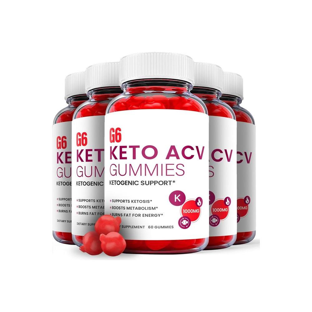 (5 Pack) G6 Keto Gummies - Official Formula, Vegan - G6 Keto ACV Gummies - Whlsome - Detox &amp; Cleanse