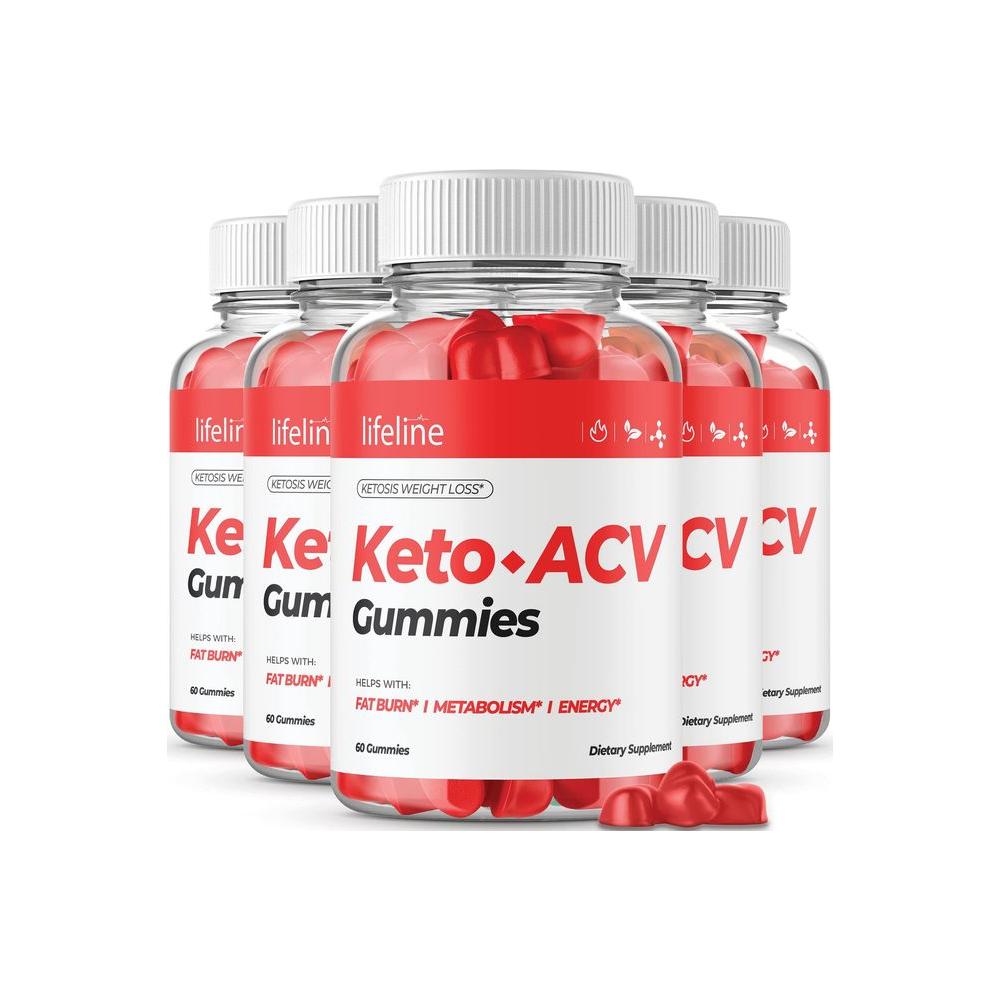 (5 Pack) Lifeline Keto ACV Gummies - Official Formula, Vegan Life Line Keto Plus ACV Gummies Lifeline Keto ATV Gummies Reviews with Apple Cider Vinegar, Vitamin B12, Beet Root (300 Gummies) - Whlsome - Detox &amp; Cleanse