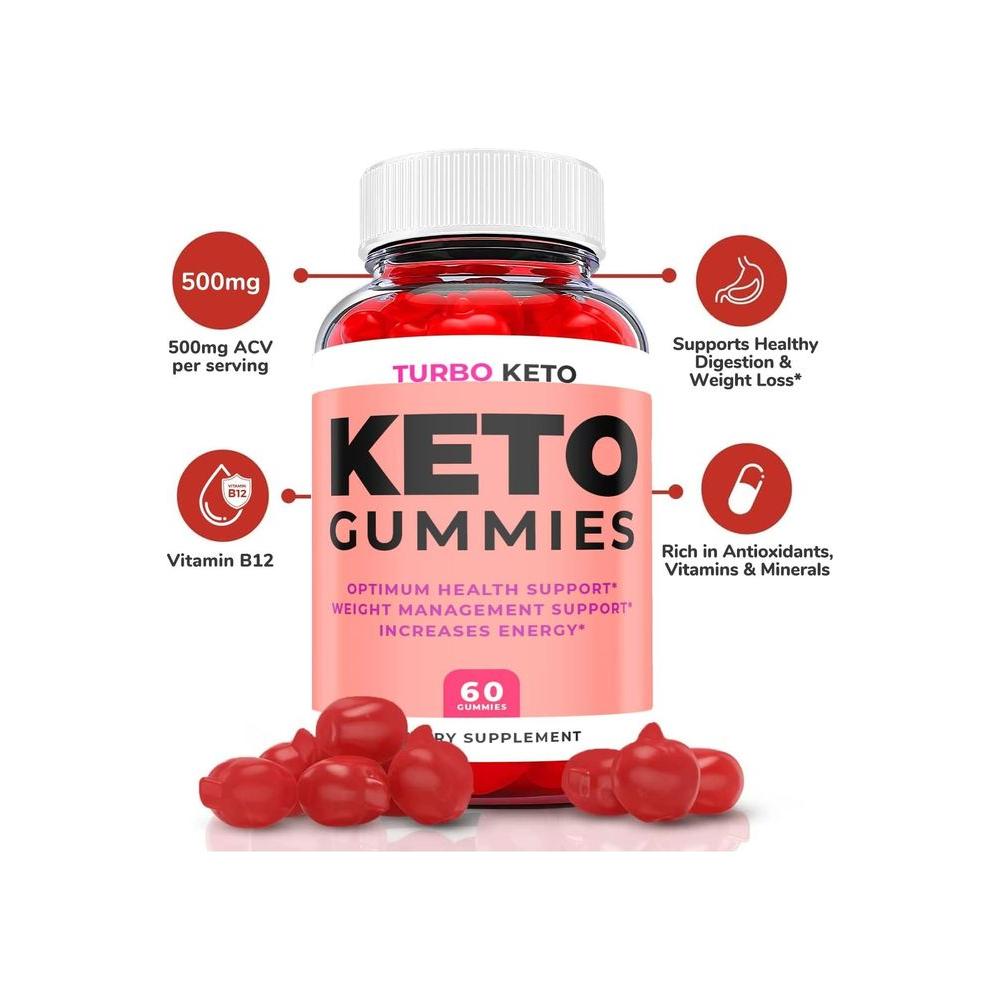 (5 Pack) Turbo Keto Gummies - Official Formula, Vegan - Whlsome - Detox & Cleanse