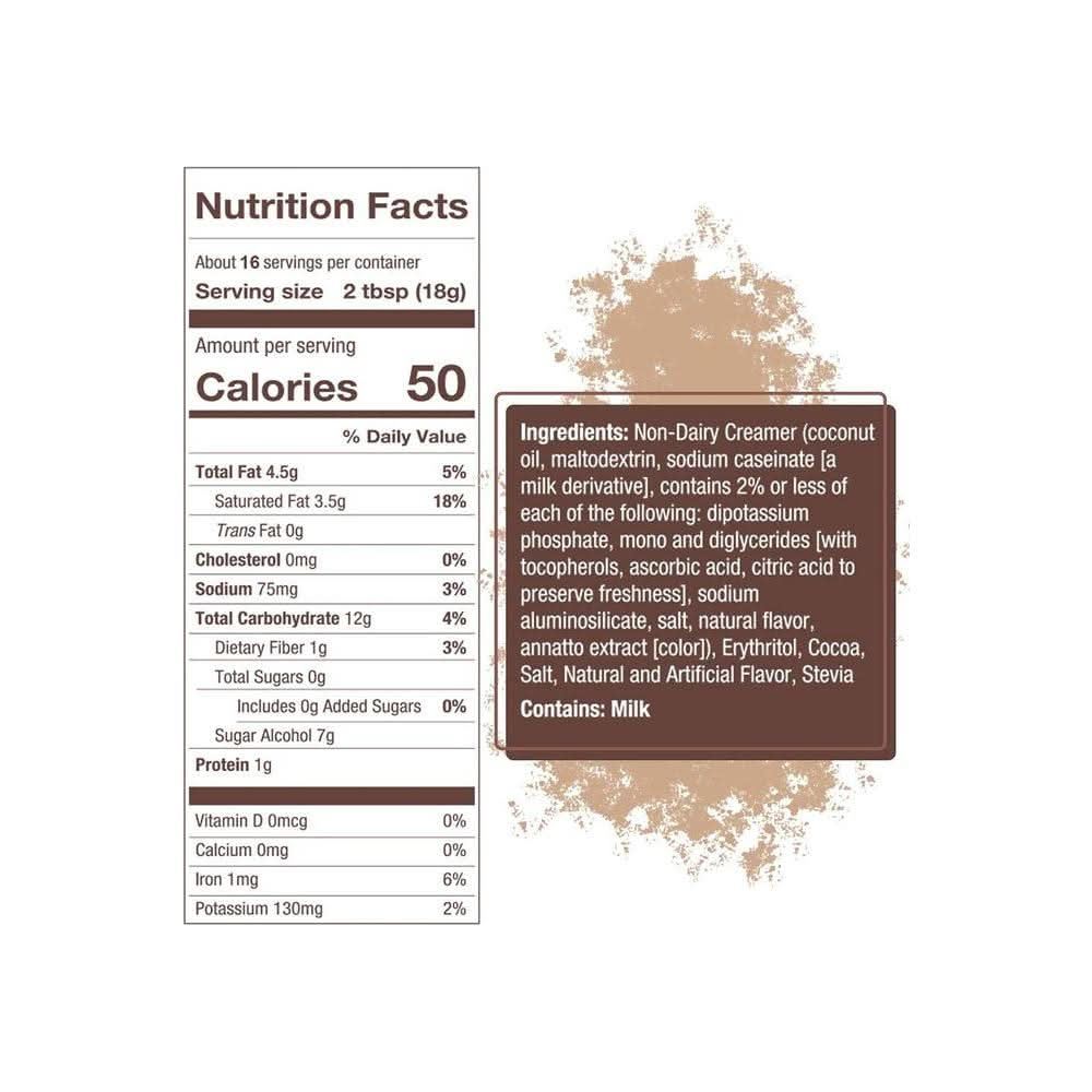 5 SPARROWS SugarFree Dark Chocolate Flavored Drink Mix Stevia Keto Friendly No Sugar Coffee Creamer 10oz - Whlsome - Drinks & Beverages