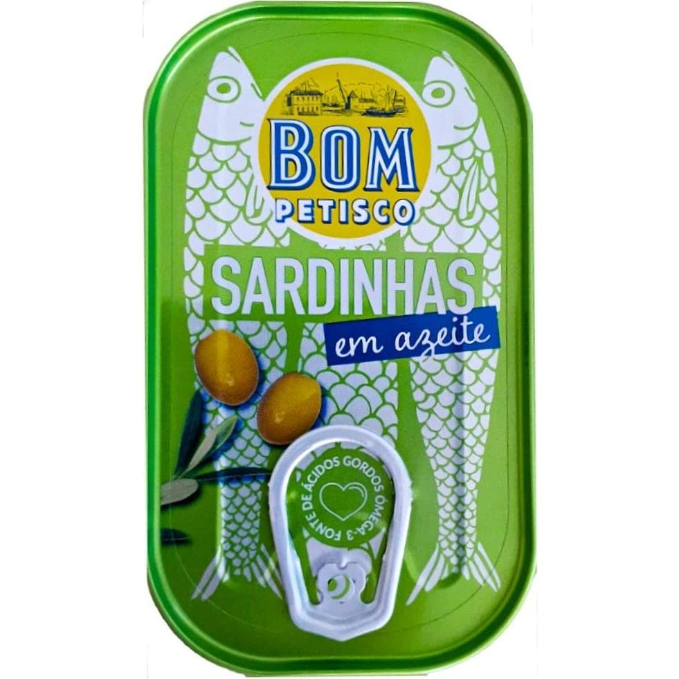 5 x 120 g x Bom Petisco Sardines in olive Oil Premium quality from Portugal rich in Omega3 Portugal - Whlsome - Olive Oil