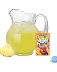 KoolAid Pina Pineapple Unsweetened Drink Mix 12 Packets with June Street Market Kawaii Fruit Sticker style may vary