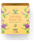 Eupherbia Saffron Black Tea Handpicked Highland Grown Whole Leaf Tea Enriched with Premium Saffron Threads Brisk Earthy Aromatic Individually Wrapped Tea Sachets Pack of 12