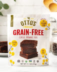 Otto's Naturals Classic Brownie Mix - Organic, Gluten-Free, Nut Free, Non-GMO Verified, Made with Organic Cassava Flour - 11.1 Ounce Bag (Grain Free Classic Brownie Single)