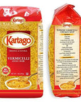 Vermicelli Noodles 36 OZ Angel Hair Pasta Noodles from Kartago  Great for Soups Spaghetti Sauce Italian Dishes  Made of Premium Semolina Flour 2Pack