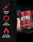 Jacked Factory NITROSURGE Shred Pre Workout Supplement - Energy Booster, Instant Strength Gains, Sharp Focus, Powerful Pumps - Nitric Oxide Booster & PreWorkout Powder - 30Sv, Lemon Lime