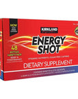 Kirkland Signature Energy Shot 48 Bottles 24 Berry  24 Pomegranate 2 Fl OZ Shots