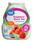 Great Value Liquid Flavor Enhancer Tea Selection  Southern Sweet tea Peach RaspberryBlack Tea SugarFree t 6 Bottles 162 oz each