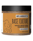 Base Culture Almond Butter, Maple | All Natural 100% Paleo Certified, Gluten Free, Grain Free, Non GMO, Dairy Free, Soy Free, Keto Friendly & No Added Sugar | 16oz, 1 Count