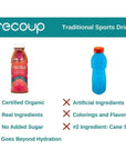 Recoup Organic Hydration Drink with Electrolytes  - 12 Fl Oz (Pack of 12)