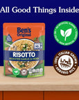 BENS ORIGINAL Risotto Roasted Garlic  Herb Flavored Rice Easy Dinner Side 85 oz Pouch Pack of 12