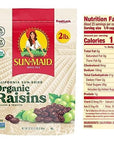 Sun-Maid Organic California Sun-Dried Raisins - (2 Pack) 32 oz Resealable Bag - Organic Dried Fruit Snack for Lunches, Snacks, and Natural Sweeteners