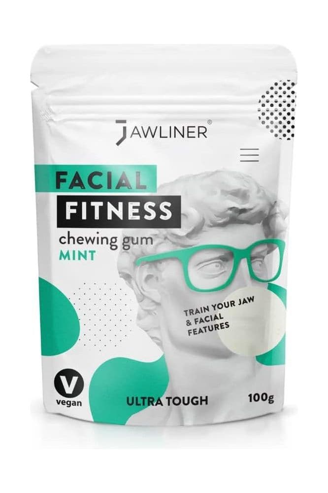 JAWLINER Fitness Chewing Gum (2 months pack) Jawline Sugar Free Mint Gum - - Jawline Exerciser For Mewing And Shapen The Jaw - 15x Harder Than Regular Gum