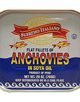 Supremo Italiano  Anchovies in Soy Oil  28 oz