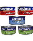 Atun Sardimar  5 Tuna Assorted Variety Pack 2 Vegetable 2 Jalapeno 1 Original 498 oz each can