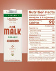 Malk Organic Original Oat Milk 32 fl oz  6 pack  Shelf Stable Non GMO Gluten Free Dairy Free Plant Based Vegan